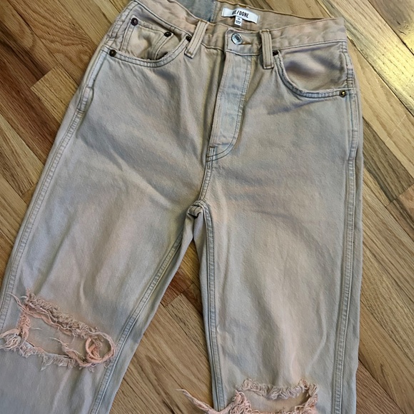 RE/DONE Light Pink Acid Washed Jeans - Size 23 - Excellent Condition - Picture 4 of 7